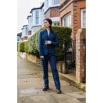 Veste blazer en tweed à chevrons pour femme, gilet bleu marine, style vintage années 1920 - Knighthood Store