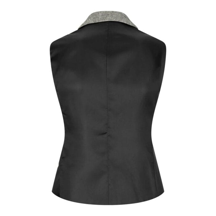 Chaqueta blazer de tweed gris y negro para mujer, chaleco, parche de Elow, estilo clásico Peaky de los años 20 - Knighthood Store