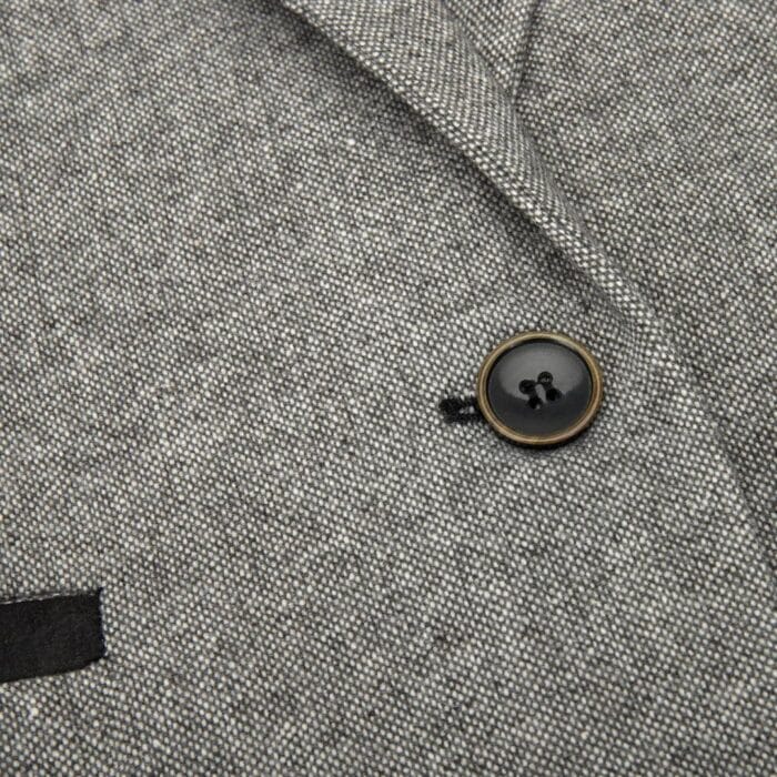 Chaqueta blazer de tweed gris y negro para mujer, chaleco, parche de Elow, estilo clásico Peaky de los años 20 - Knighthood Store
