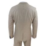 Costume 3 pièces en tweed pour homme, coupe croisée, couleur chêne fauve, coupe ajustée, mariage - Knighthood Store