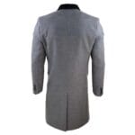 Cappotto doppiopetto lungo 3/4 da uomo in lana, stile Peaky Blinders - Knighthood Store