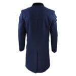 Cappotto doppiopetto lungo 3/4 da uomo in lana, stile Peaky Blinders - Knighthood Store