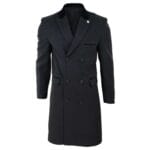Cappotto doppiopetto lungo 3/4 da uomo in lana, stile Peaky Blinders - Knighthood Store