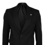 Mens Full Length Overcoat Mac Jacket Wool Feel Charcoal Black 1920s Blinders - Knighthood Store