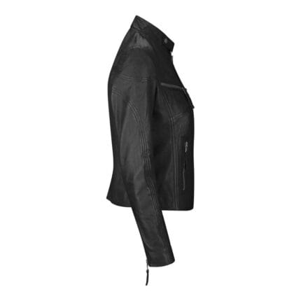 Giacca da motociclista in vera pelle vintage da donna, vestibilità slim - Knighthood Store