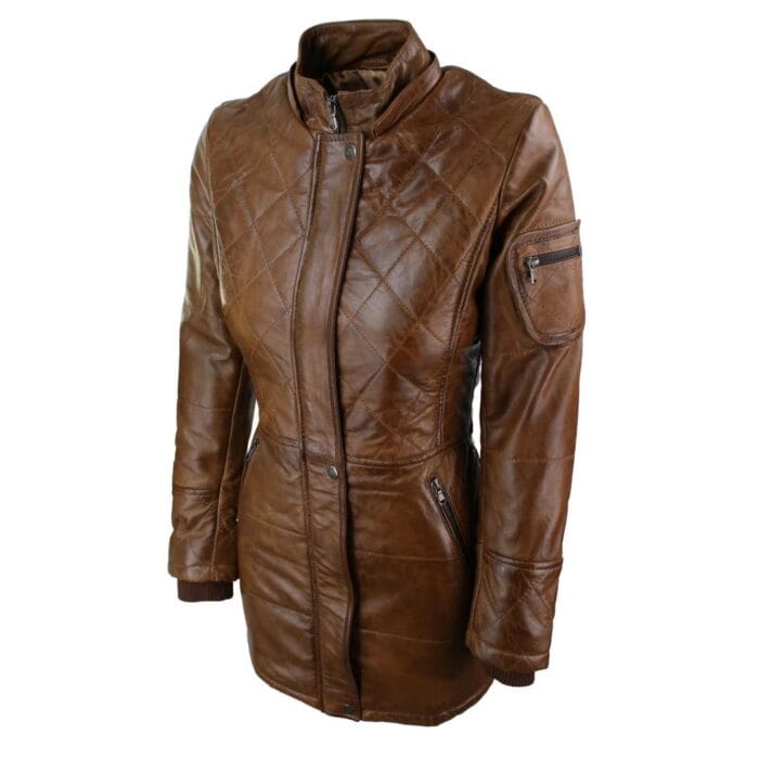 Chaqueta de invierno de piel auténtica con capucha y parka negra para mujer - Knighthood Store