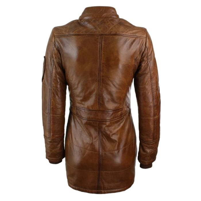 Chaqueta de invierno de piel auténtica con capucha y parka negra para mujer - Knighthood Store