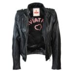 Ladies Women Genuine Real Leather Slim Fit Red Biker Jacket Velvet Lining - Knighthood Store