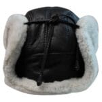 Mens Real Sherling Sheepskin Pilot Aviator Trapper Hat Brown Ginger Flying Cap Leather - Knighthood Store