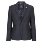 Gilet blazer noir en tweed à chevrons pour femme, style classique, décontracté et élégant, style vintage des années 1920 - Knighthood Store