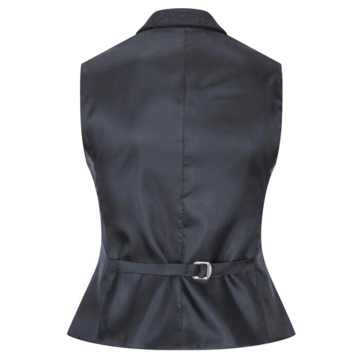 Gilet blazer noir en tweed à chevrons pour femme, style classique, décontracté et élégant, style vintage des années 1920 - Knighthood Store
