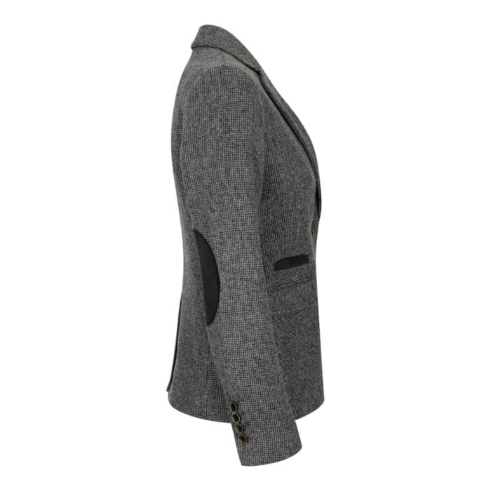 Women Grey Blazer Tweed Herringbone 1920's Peaky Waistcoat Tailored Fit Vintage - Knighthood Store