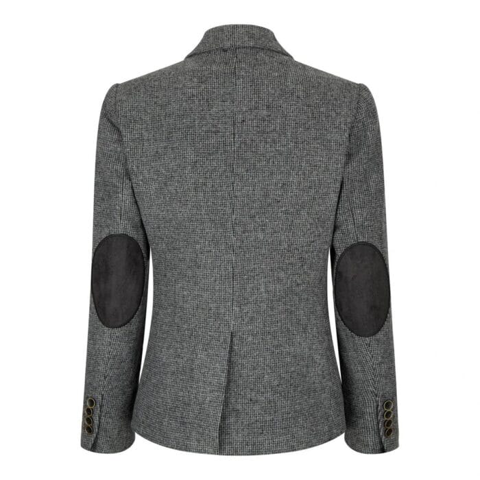 Women Grey Blazer Tweed Herringbone 1920's Peaky Waistcoat Tailored Fit Vintage - Knighthood Store