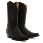 Botas vaqueras para hombre, puntiagudas, negras y marrones, estilo Luisiana, de cuero auténtico, estilo western cubano - Knighthood Store