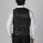 Chaleco negro cruzado de cuello redondo para hombre - Tienda Knighthood