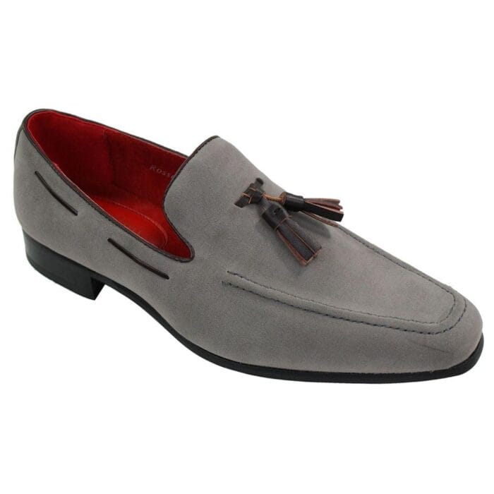 Mocassini da uomo in pelle scamosciata, scarpe da guida slip-on con nappe, eleganti e casual - Knighthood Store