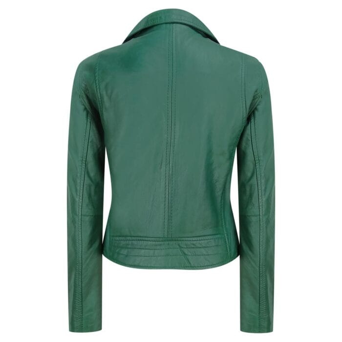 Damen Echtleder Bikerjacke Cross Zip Soft Slim Fit Brando Hellbraun Braun Schwarz Rot Gelb - Knighthood Store