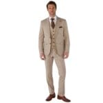 Abito da uomo 3 pezzi beige su misura per matrimonio estivo - Knighthood Store