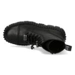 New Rock Boots Punk WALL083CCT-S6 Metallic Schwarze Leder Plateau Stiefeletten - Knighthood Store