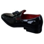 Mocassins de conduite en cuir verni brillant à pampilles pour homme - Knighthood Store