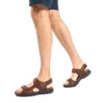 Sandales Salton Basics C4 pour homme, chaussures d'été en cuir à bout ouvert - Knighthood Store