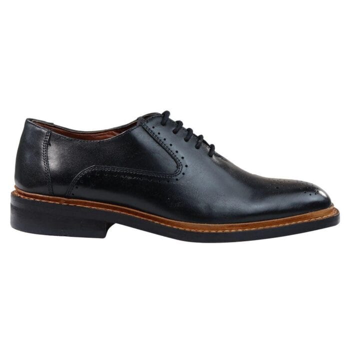 Zapatos Oxford Brogue para hombre, color tostado, marrón y negro, con cordones, de piel Goodyear Welted - Knighthood Store