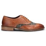 Chaussures homme en cuir véritable, richelieus, daim, tweed, lacets, style années 1920, élégantes et formelles - Knighthood Store