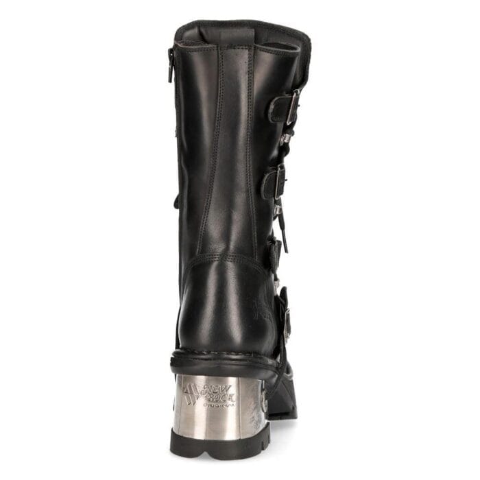 New Rock 373-S33 Schwarze Gothic-Stiefel für Damen mit halbhohem Schaft - Knighthood Store