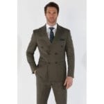 Blazer da uomo verde salvia, giacca sportiva doppiopetto, vestibilità estiva su misura - Knighthood Store