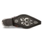 Chaussures New Rock 7960-S5 en cuir noir vintage à fleurs rouges et motif cachemire style western - Knighthood Store