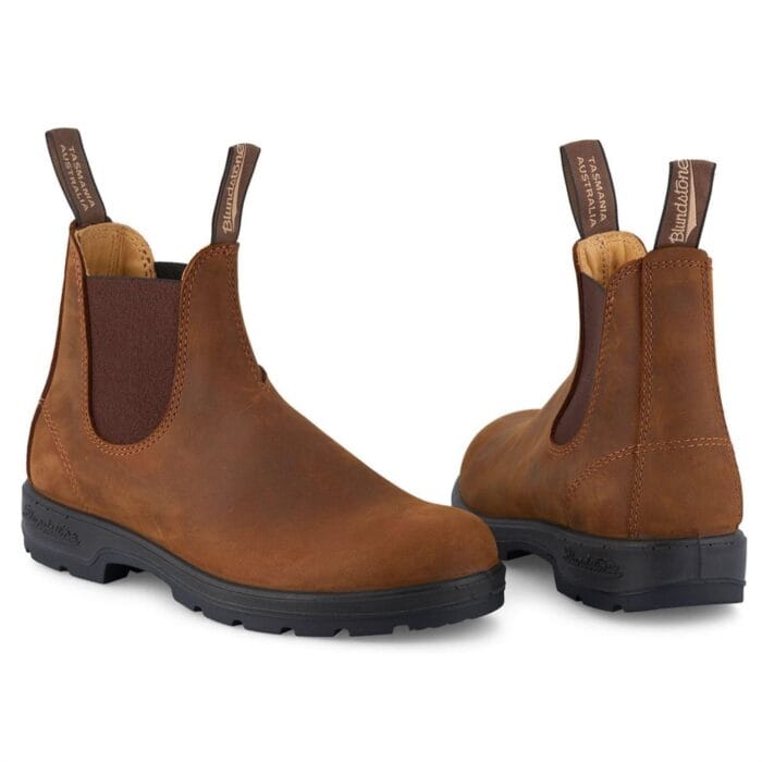 Botas Chelsea Blundstone 562 Crazy Horse de piel marrón, estilo nobuk tostado, clásicas - Knighthood Store