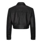 Women's Leather Jacket Cropped Biker Zipper Short Coat - Knighthood Store