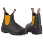 Blundstone 1919 Chelsea Boots aus senfbraunem Leder mit Ziernähten in Kamelbraun zum Hineinschlüpfen - Knighthood Store