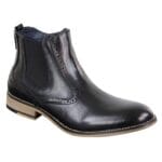 Botas brogue para hombre, sin cordones, con cremallera, estilo clásico de los años 20, estilo Gatsby, anteojeras de cuero - Knighthood Store