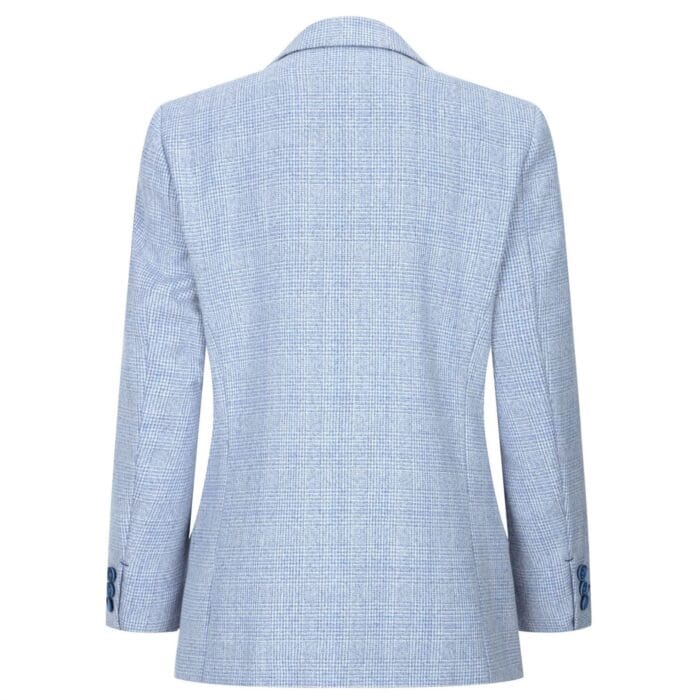 Traje de 3 piezas a cuadros para niño, tweed azul claro, corte entallado, para boda, clásico, estilo Peaky - Knighthood Store