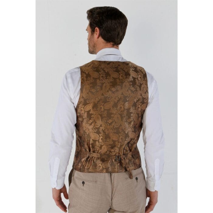 Abito da uomo 3 pezzi beige su misura per matrimonio estivo - Knighthood Store