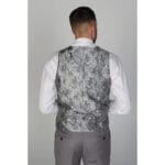 Charles - Men's Grey Plain Waistcoat - Image 2
