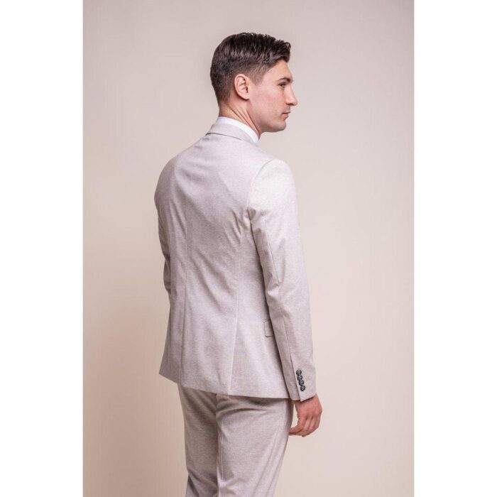 Mens Cream 3 Piece Suit Lightweight Tailored Fit - Knighthood Store