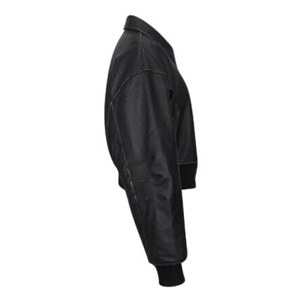 Damen Lederjacke Kurzer Bomber Reißverschluss Kurzmantel - Knighthood Store