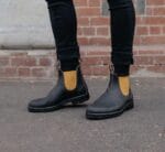 Blundstone 1919 Chelsea Boots aus senfbraunem Leder mit Ziernähten in Kamelbraun zum Hineinschlüpfen - Knighthood Store