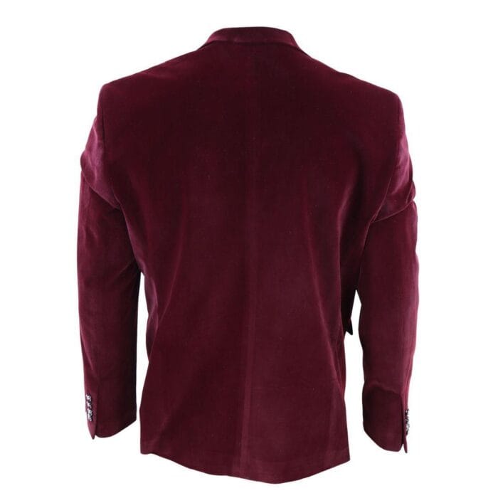 Mens Velvet Blazer Suit Jacket 2 Button Dinner Smart Casual Formal Tailored Fit - Knighthood Store