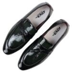 Mocassins pour homme en cuir verni doublés, à enfiler et à pampilles, chaussures habillées et habillées - Knighthood Store