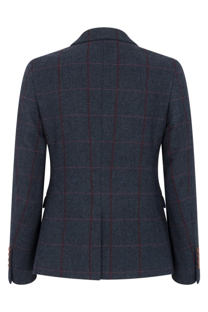 Blazer de tweed para mujer, chaqueta entallada de cuadros con espiga - Tienda Knighthood