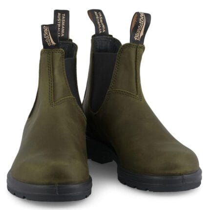 Botas Chelsea Blundstone 2052 de piel verde oliva y caqui, clásicas, sin cordones - Knighthood Store