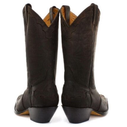 Botas vaqueras para hombre, puntiagudas, negras y marrones, estilo Arizona, de cuero auténtico, estilo western cubano - Knighthood Store