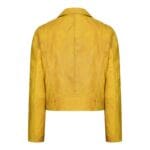 Damen Echtleder Bikerjacke Cross Zip Soft Slim Fit Brando Hellbraun Braun Schwarz Rot Gelb - Knighthood Store