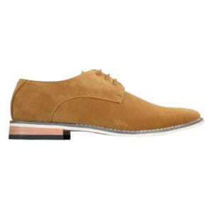 Mens Suede Smart Casual Oxford Shoes Laced Brown Black Blue - Knighthood Store