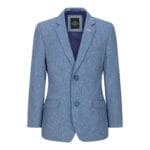 Abito da ragazzo in tweed azzurro chiaro, 3 pezzi, in lana, stile vintage anni '20, classico, con gilet a 4 tasche - Knighthood Store