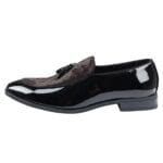 Herren-Loafer, Schlupfschuhe, Lederfutter, Quaste, Samtdetails, Lackleder, formeller Schuh - Knighthood Store
