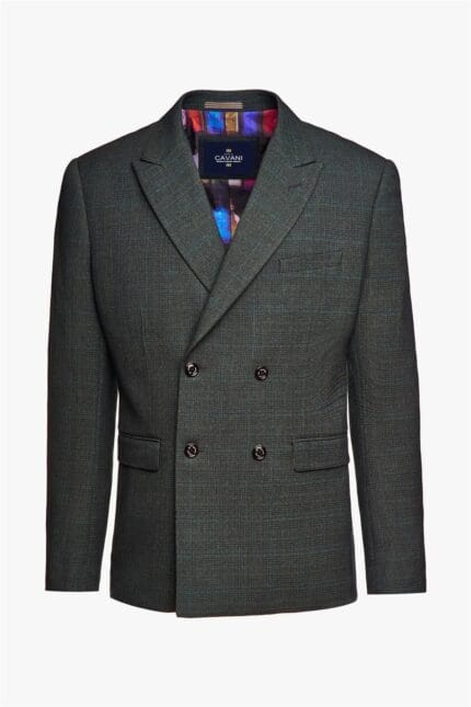 Blazer da uomo verde oliva doppiopetto su misura - Knighthood Store